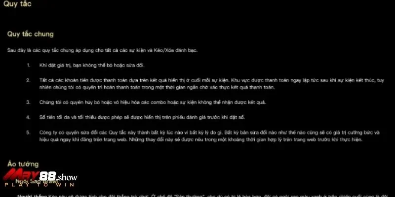 Hiểu rõ thông tin điều khoản khi chơi tại May 88