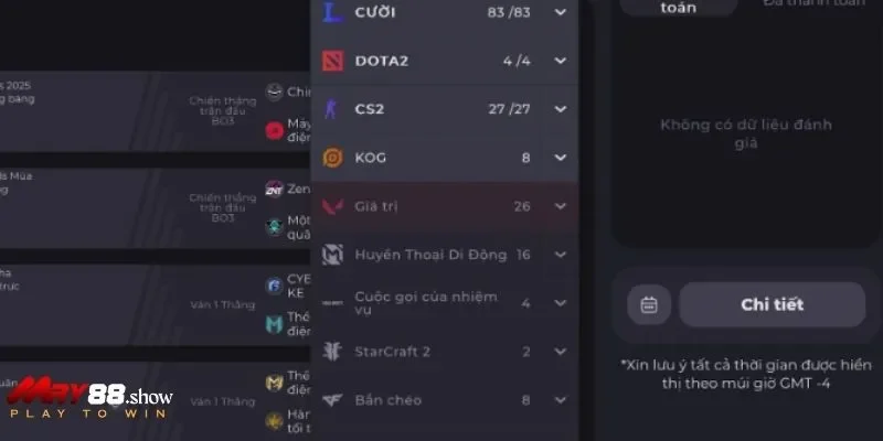 Kho giải trí Esport tại nhà cái đa dạng