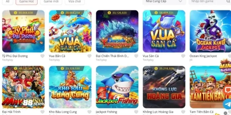 May88 cung cấp đa dạng sản phẩm bắn cá khác nhau