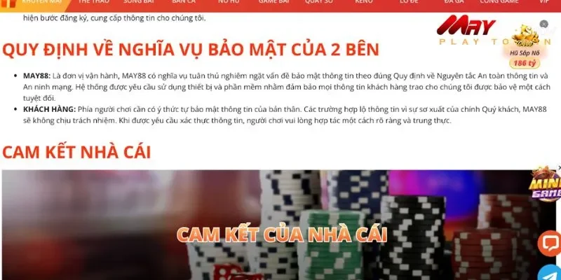 Quyền lợi cho thành viên trải nghiệm chơi May88