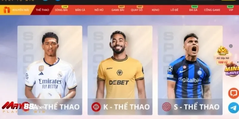 Sảnh thể thao giải trí cá cược đa dạng tại May 88