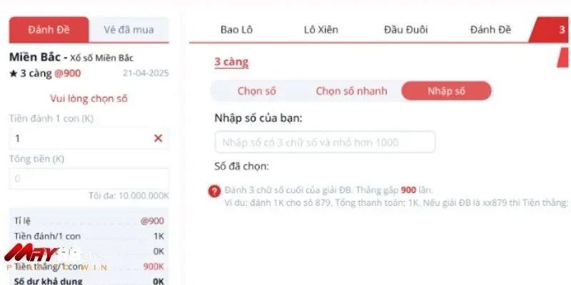Thực hiện nhập số nhanh chóng