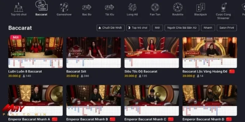 Tìm kiếm chơi Baccarat nhanh chóng tại hệ thống