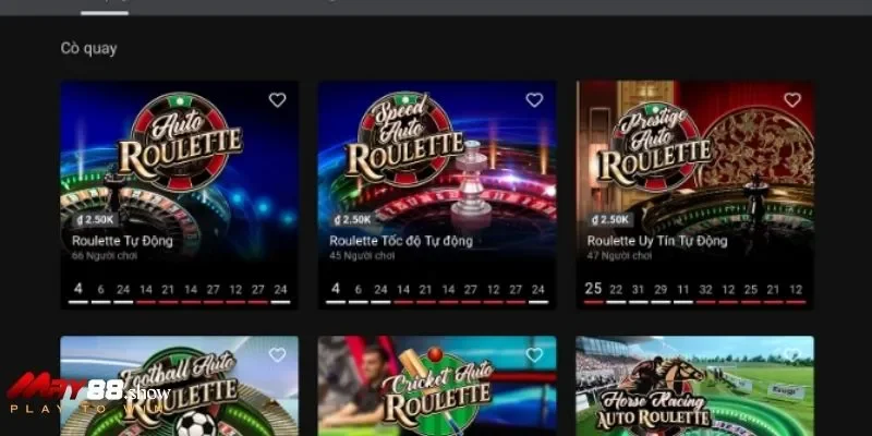 Trải nghiệm chơi Roulette tự động tiện lợi tại May 88