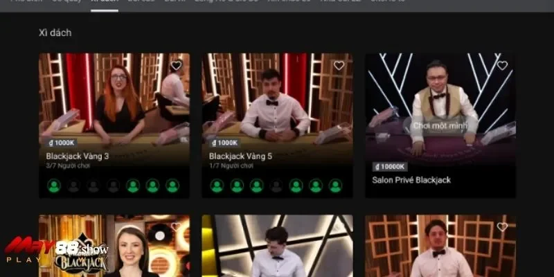 Ván cược Blackjack được diễn ra liên tục